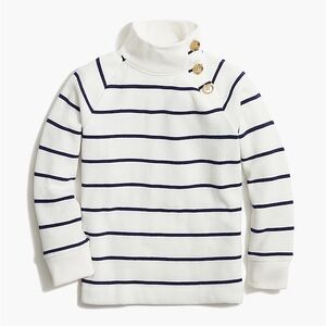 J. Crew Factory Crewcuts Girls' striped button-neck tunic sweatshirt Size S